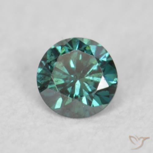 Diamante Verde natural de 0.03 ct, Redondo, VS