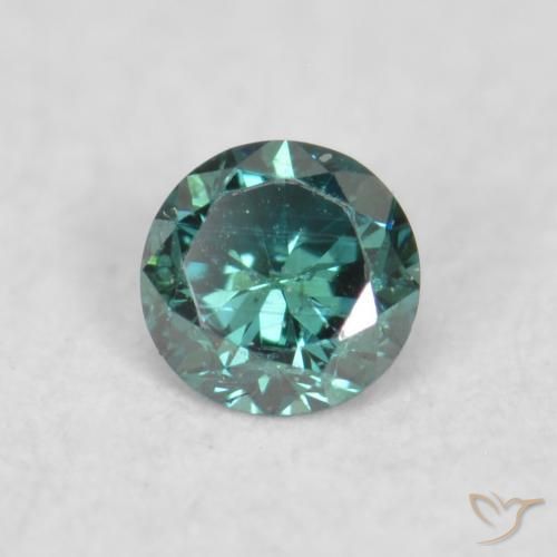 Diamante Verde natural de 0.02 ct, Redondo, VS