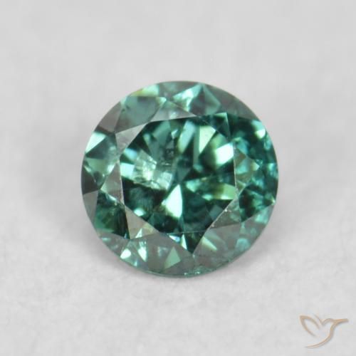 0.06ct Natural Verde Diamante, Redondo, SI