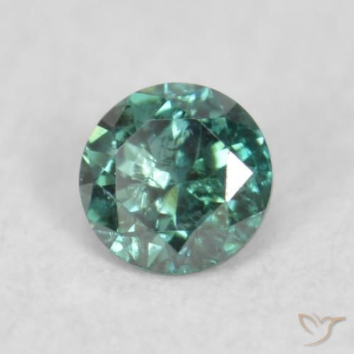 Diamante Verde natural de 0.06 ct, Redondo, SI