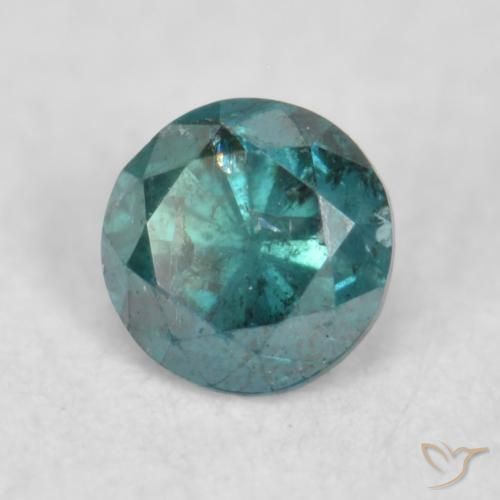Diamante Verde natural de 0.08 ct, Redondo, SI
