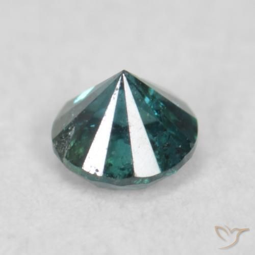 Diamante Verde natural de 0.08 ct, Redondo, SI