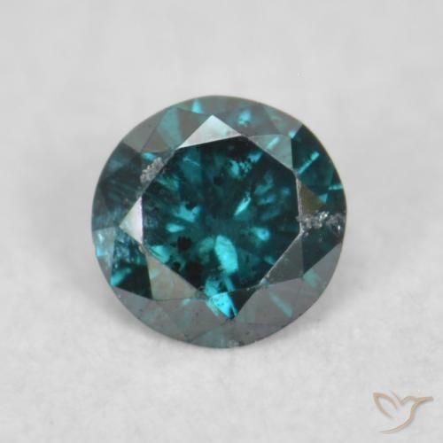 0.06ct Natural Azul Diamante, Redondo, SI