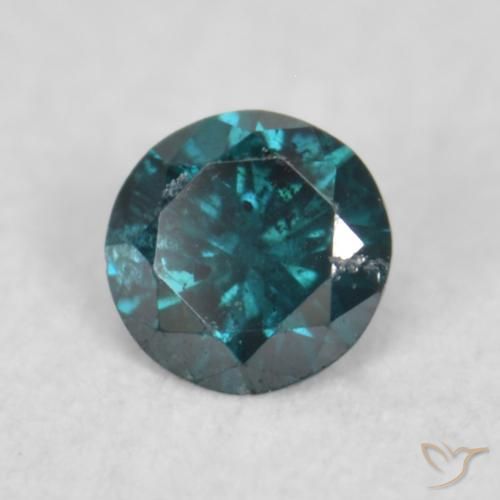 Diamante Azul natural de 0.06 ct, Redondo, SI