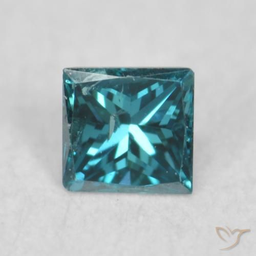 0.06ct Natural Azul Diamante, Cuadrado, VS