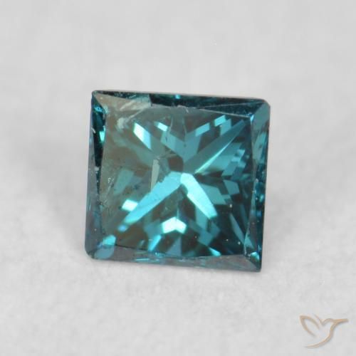 Diamante Azul natural de 0.06 ct, Cuadrado, VS