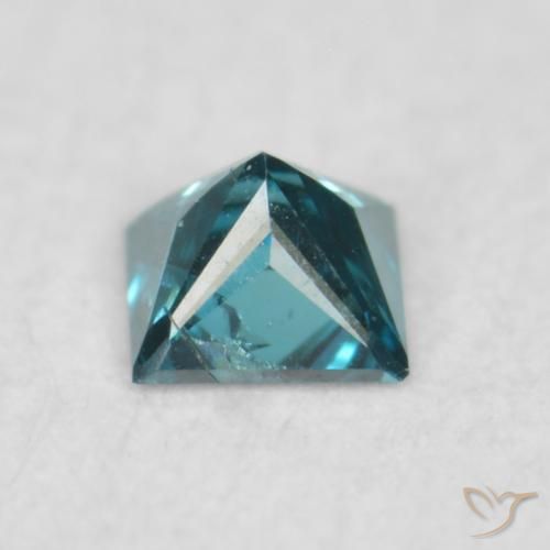Diamante Azul natural de 0.06 ct, Cuadrado, VS