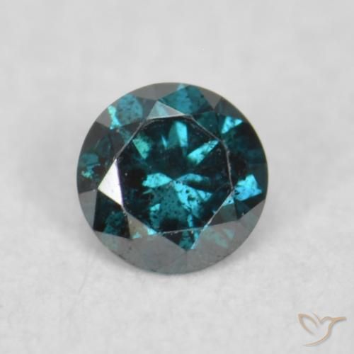 0.05ct Natural Azul Diamante, Redondo, VS