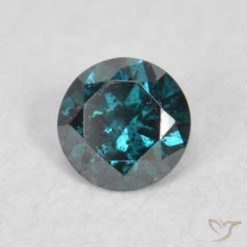 Diamante Azul natural de 0.05 ct, Redondo, VS