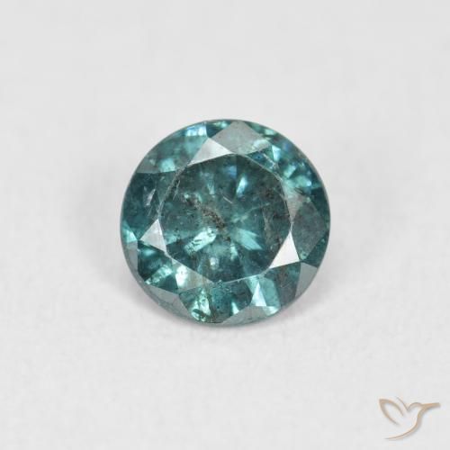 0.38ct Natural Azul Diamante, Redondo, SI
