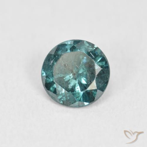 Diamante Azul natural de 0.38 ct, Redondo, SI