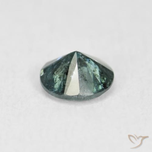 Diamante Azul natural de 0.38 ct, Redondo, SI