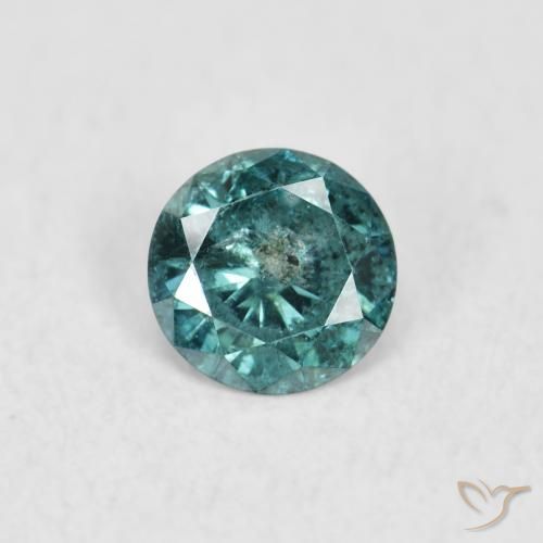 0.16ct Natural Verde Diamante, Redondo, SI