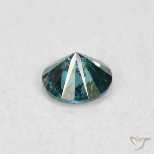 Diamante Azul natural de 0.07 ct, Redondo, SI