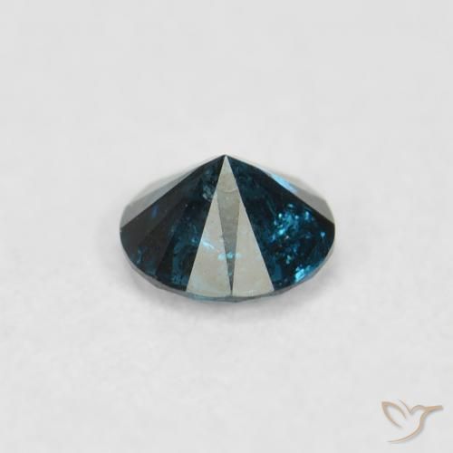 Diamante Azul natural de 0.07 ct, Redondo, SI