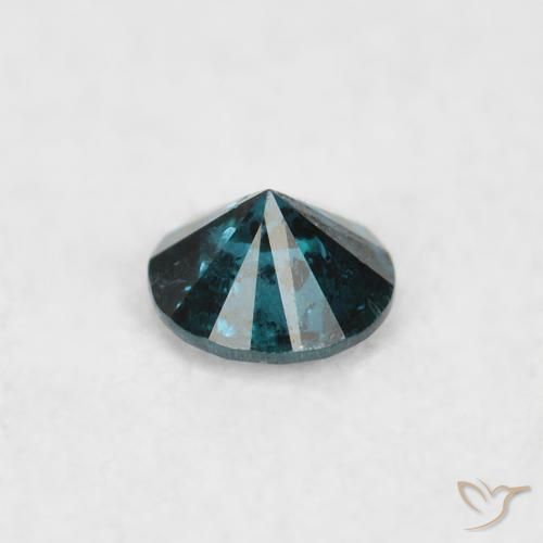 Diamante Azul natural de 0.07 ct, Redondo, SI