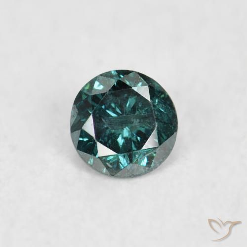 0.07ct Natural Verde Diamante, Redondo, SI