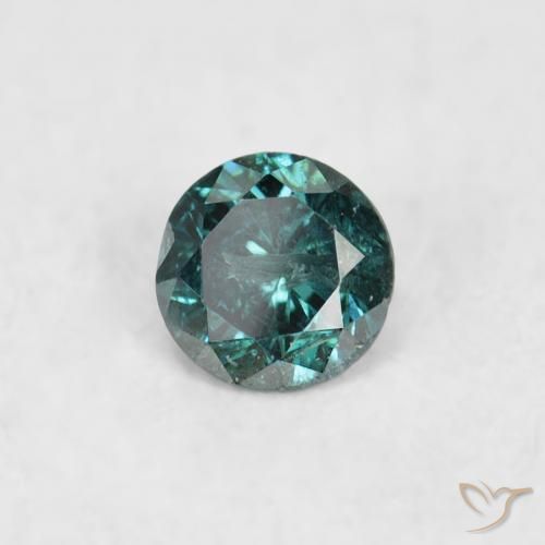 Diamante Verde natural de 0.07 ct, Redondo, SI