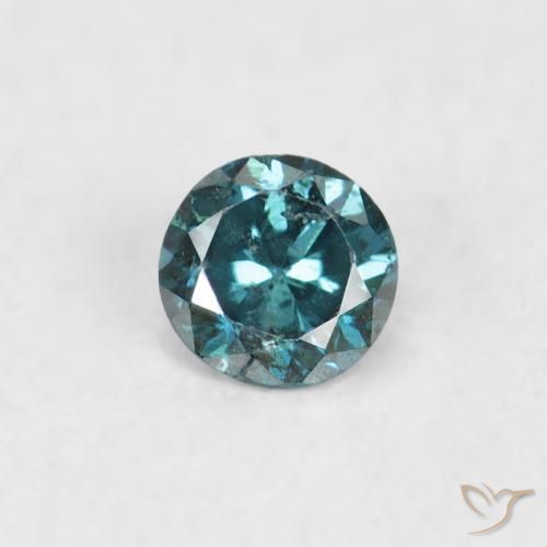 0.06ct Natural Azul Diamante, Redondo, VS