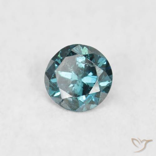 Diamante Azul natural de 0.06 ct, Redondo, VS