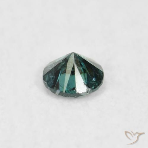Diamante Verde natural de 0.06 ct, Redondo, SI