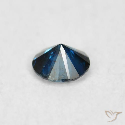 Diamante Azul natural de 0.06 ct, Redondo, SI