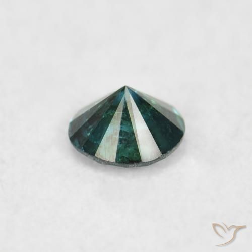 Diamante Verde natural de 0.04 ct, Redondo, SI