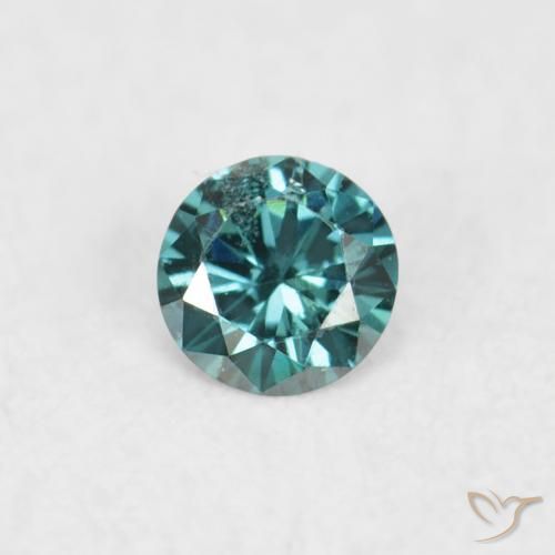 0.03ct Natural Verde Diamante, Redondo, VS