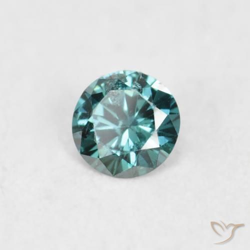Diamante Verde natural de 0.03 ct, Redondo, VS