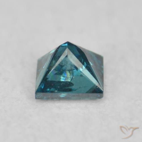 Diamante Azul natural de 0.07 ct, Cuadrado, VS