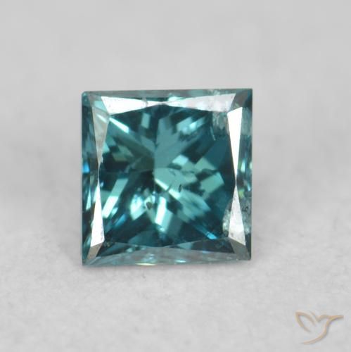 0.08ct Natural Azul Diamante, Cuadrado, VS