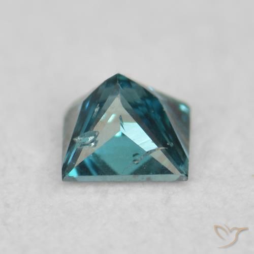 Diamante Azul natural de 0.08 ct, Cuadrado, VS