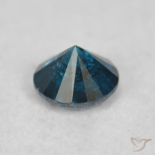 Diamante Azul natural de 0.09 ct, Redondo, VS