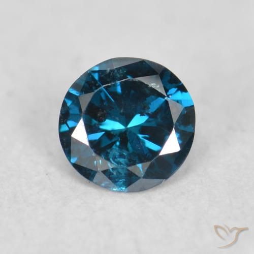 0.06ct Natural Azul Diamante, Redondo, VS