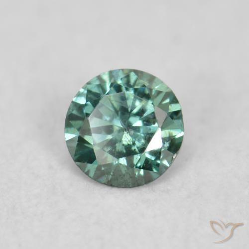 Diamante Verde natural de 0.05 ct, Redondo, VS