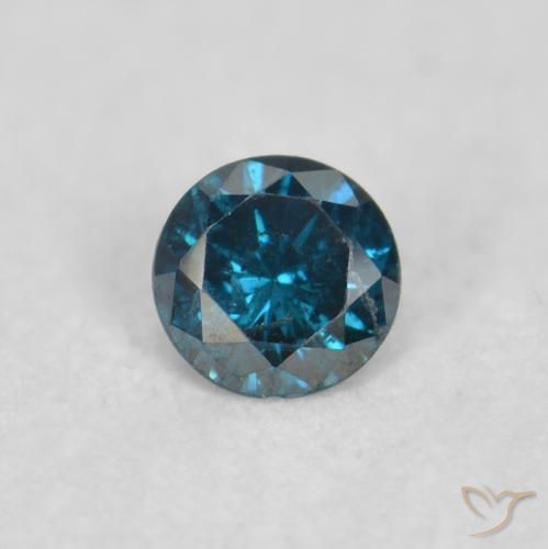 0.03ct Natural Azul Diamante, Redondo, VS