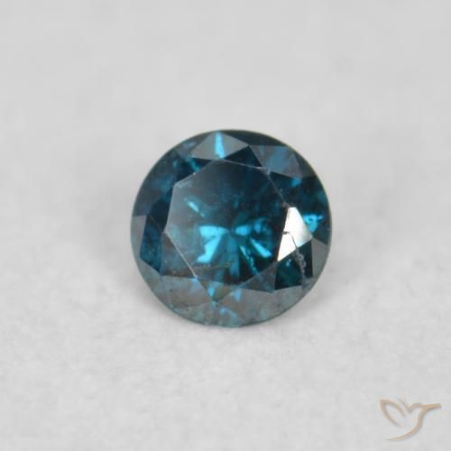 Diamante Azul natural de 0.03 ct, Redondo, VS
