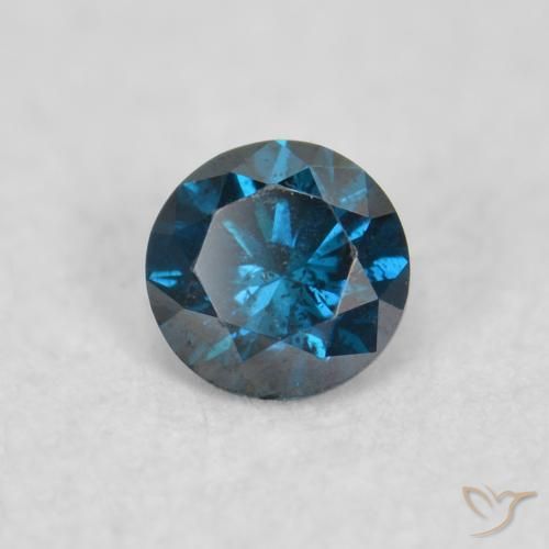 Diamante Azul natural de 0.05 ct, Redondo, VS