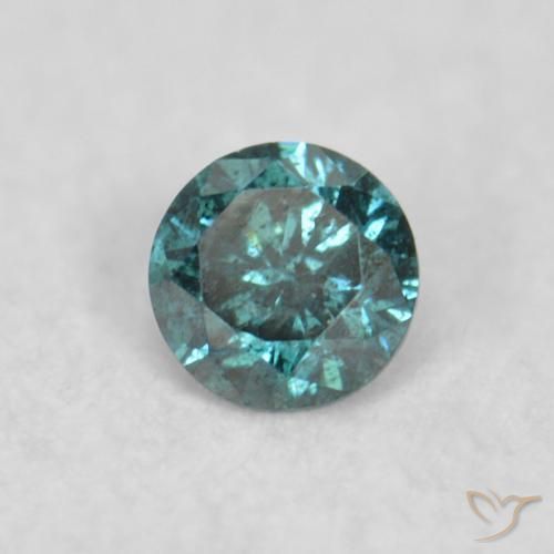 Diamante Azul natural de 0.05 ct, Redondo, VS