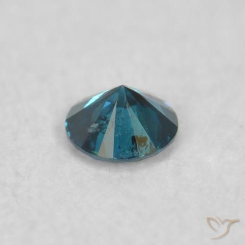 Diamante Azul natural de 0.04 ct, Redondo, VS