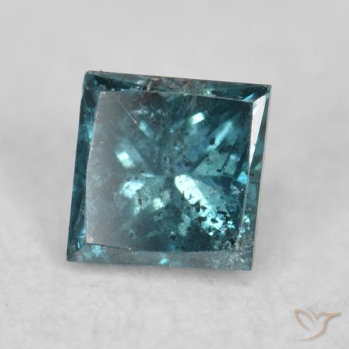 Diamante Azul natural de 0.08 ct, Cuadrado, VS