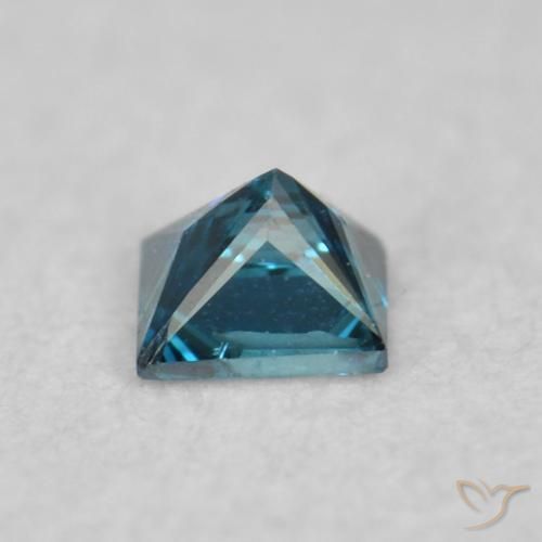 Diamante Azul natural de 0.04 ct, Cuadrado, VS