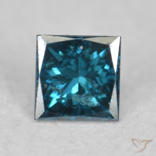 0.07ct Natural Azul Diamante, Cuadrado, VS
