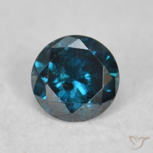 0.06ct Natural Azul Diamante, Redondo, VS