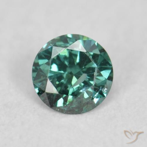 0.05ct Natural Verde Diamante, Redondo, VS