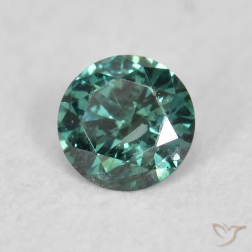 Diamante Verde natural de 0.05 ct, Redondo, VS