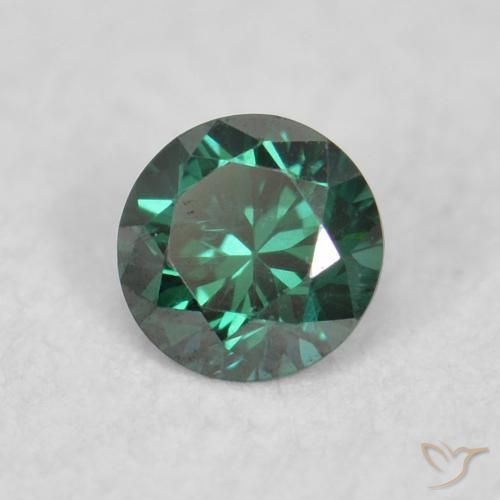 Diamante Verde natural de 0.06 ct, Redondo, VS