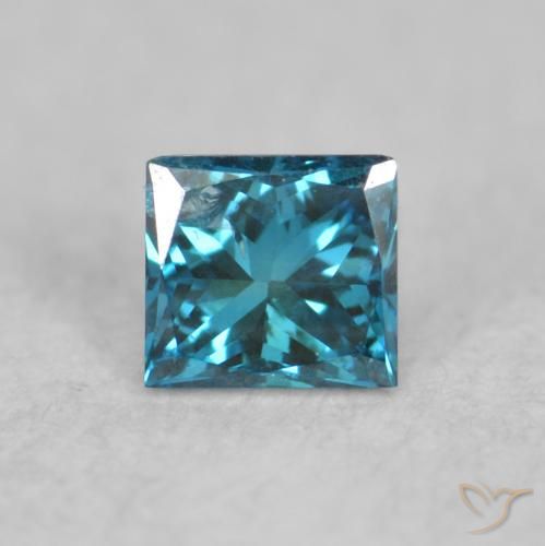 0.06ct Natural Azul Diamante, Cuadrado, VS-SI