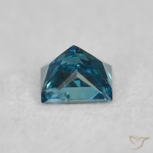 Diamante Azul natural de 0.06 ct, Cuadrado, VS-SI