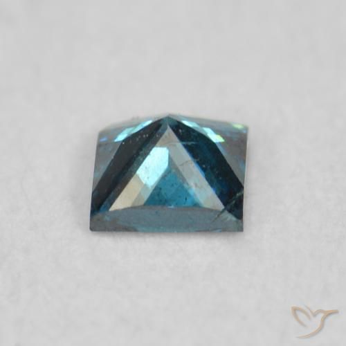 Diamante Azul natural de 0.08 ct, Cuadrado, VS-SI